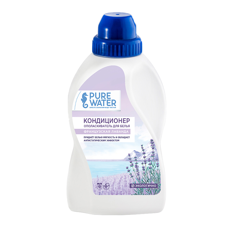 Кондиционер-ополаскиватель для белья "Французская лаванда", 480 мл, Pure Water